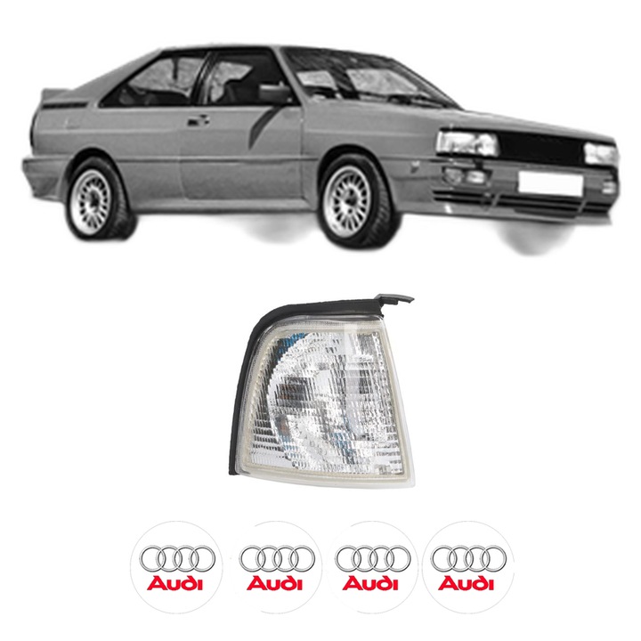 Semnalizator Fata Dreapta AUDI QUATTRO (85) din 1980-1991, Auto, Depo, 4 Stickere auto cu AUDI