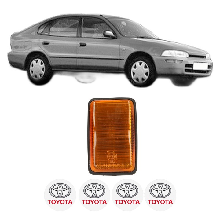Semnalizator 0 Dreapta / Stanga TOYOTA COROLLA Liftback (_E10_) din 1992-1997, Auto, Depo, 4 Stickere auto cu TOYOTA