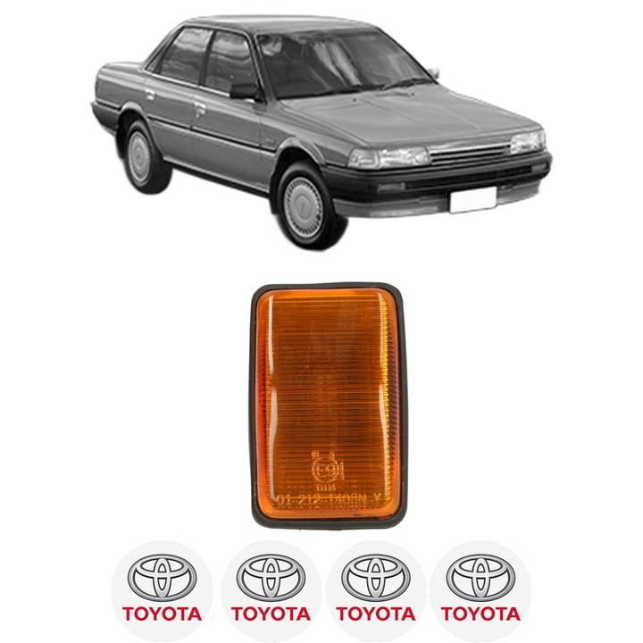 Semnalizator 0 Dreapta / Stanga TOYOTA CAMRY (_V2_) din 1986-2002, Auto, Depo, 4 Stickere auto cu TOYOTA