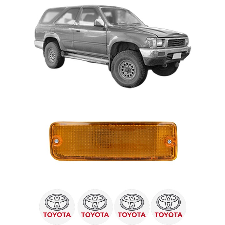 Semnalizator 0 Dreapta TOYOTA HILUX V Pickup (_N8_, _N9_, _N10_, _N11_) din 1988-1998, Auto, Depo, 4 Stickere auto cu TOYOTA