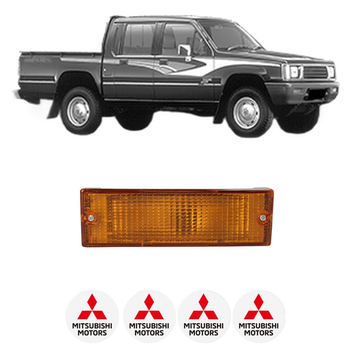 Semnalizator 0 Dreapta MITSUBISHI L200 (K3_T, K2_T, K1_T, K0_T) din 1986-1996, Auto, Depo, 4 Stickere auto cu MITSUBISHI