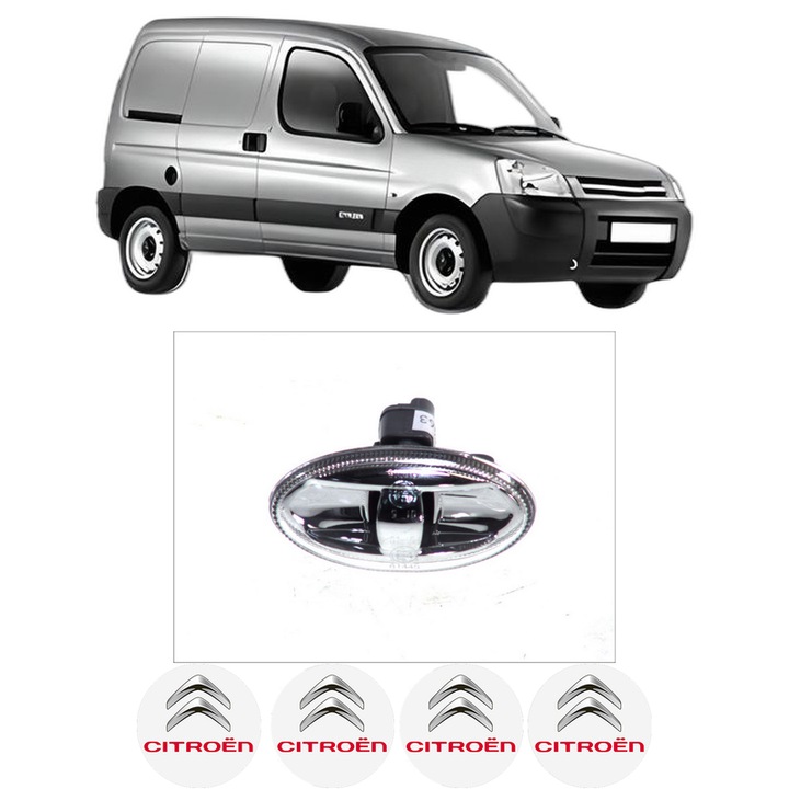Semnalizator Partea Dreapta / Stanga CITROEN BERLINGO / BERLINGO FIRST Box Body/MPV (M_) din 1996-2011, Auto, Depo, 4 Stickere auto cu CITROEN