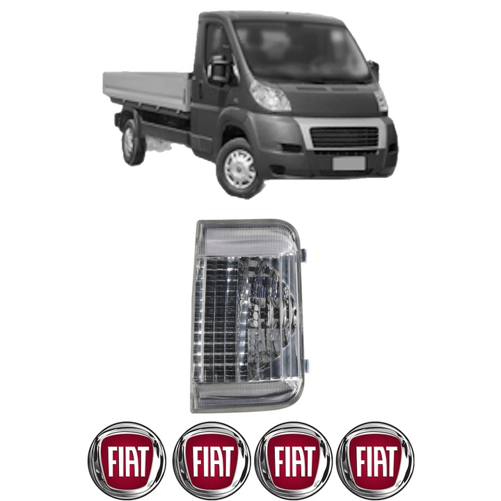 Semnalizator Partea Dreapta FIAT DUCATO Platform/Chassis (250_) din 2006-2023, Auto, Depo, 4 Stickere auto cu FIAT