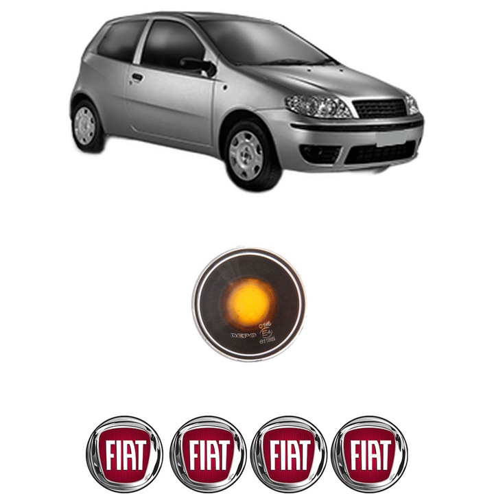 Semnalizator Partea Dreapta / Stanga FIAT PUNTO (188_) din 1999-2012, Auto, Depo, 4 Stickere auto cu FIAT