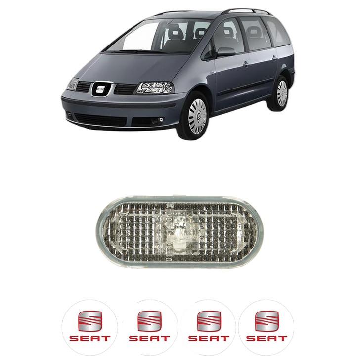 Semnalizator Partea Dreapta / Stanga SEAT ALHAMBRA (7V8, 7V9) din 1996-2010, Auto, Depo, 4 Stickere auto cu SEAT