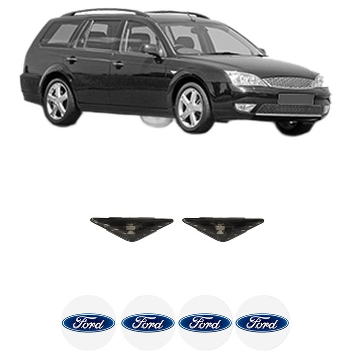 Semnalizator Partea Dreapta / Stanga FORD MONDEO III Turnier (BWY) din 2000-2007, Auto, Depo, 4 Stickere auto cu FORD