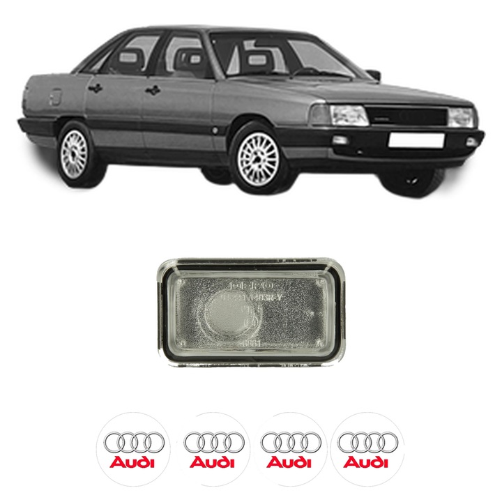 Semnalizator Partea Dreapta AUDI 100 C3 Saloon (443, 444) din 1982-1991, Auto, Depo, 4 Stickere auto cu AUDI