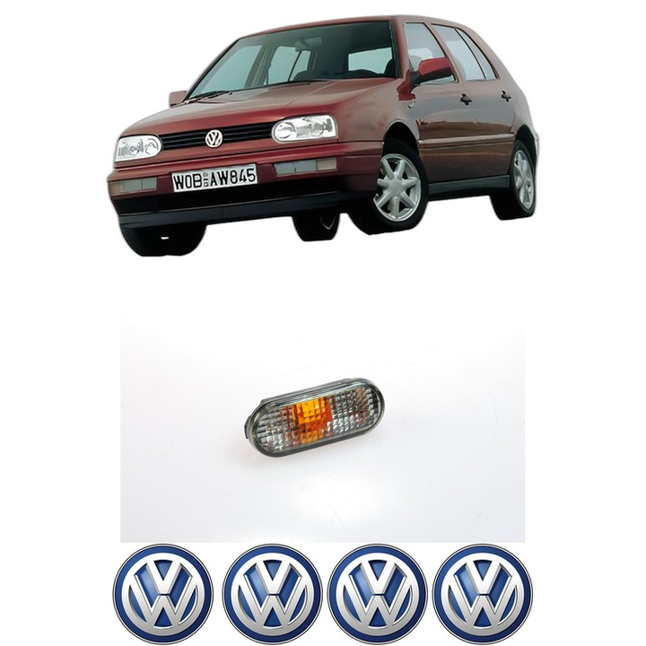 Semnalizator Partea Dreapta / Stanga Volkswagen GOLF III Van (1H1) din 1991-1997, Auto, Depo, 4 Stickere auto cu Volkswagen