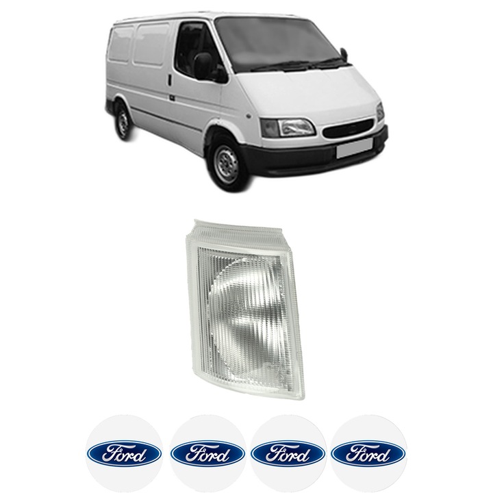 Semnalizator Fata Dreapta FORD TRANSIT Van (E_ _) din 1991-2000, Auto, Depo, 4 Stickere auto cu FORD