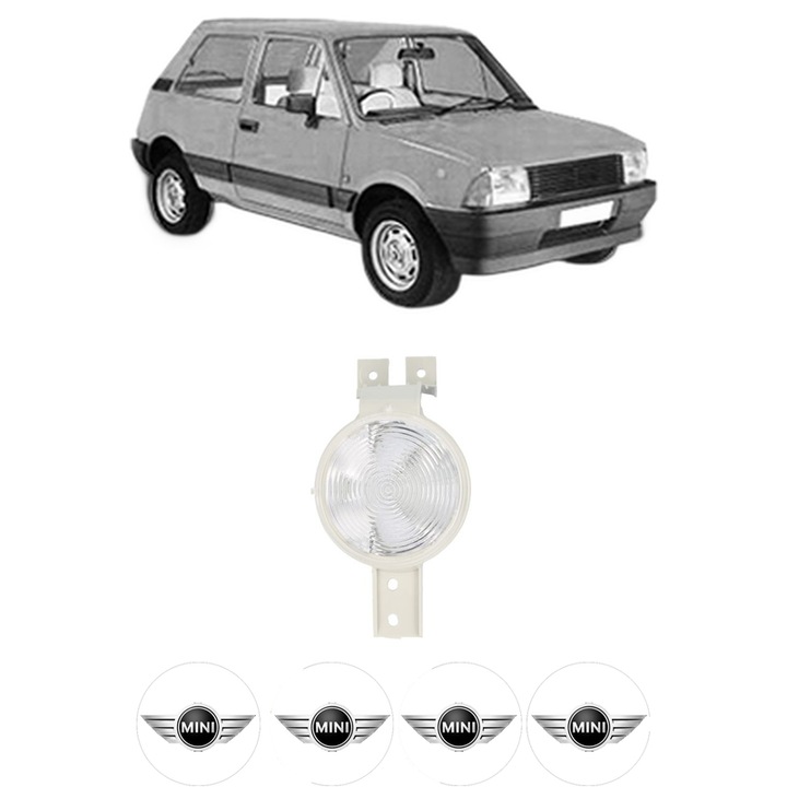 Semnalizator Fata Dreapta MINI MINI din 2001-2013, Auto, Depo, 4 Stickere auto cu MINI