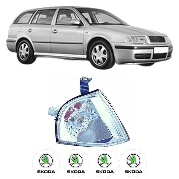 Semnalizator Fata Dreapta SKODA OCTAVIA I Combi (1U5) din 1998-2010, Auto, Depo, 4 Stickere auto cu SKODA