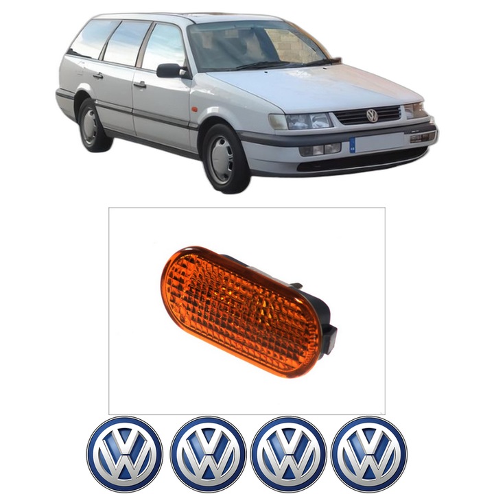 Semnalizator Partea Dreapta / Stanga Volkswagen PASSAT B3/B4 (315, 3A5) din 1989-1996, Auto, Depo, 4 Stickere auto cu Volkswagen