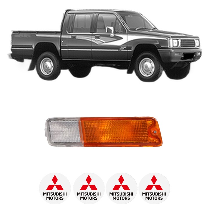 Semnalizator Fata Dreapta MITSUBISHI L200 (K3_T, K2_T, K1_T, K0_T) din 1986-1996, Auto, Depo, 4 Stickere auto cu MITSUBISHI