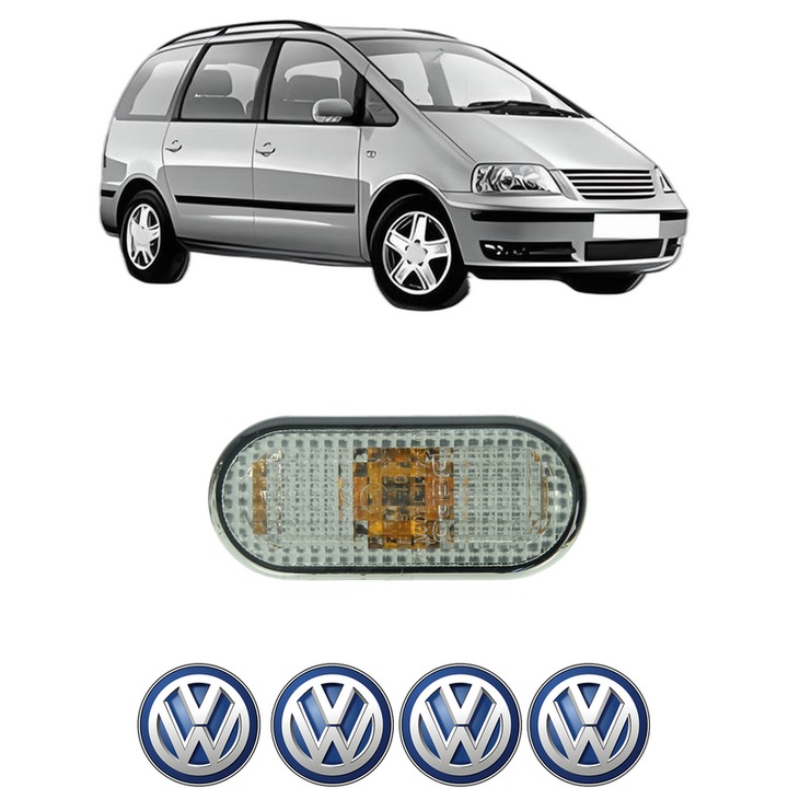 Semnalizator Partea Dreapta / Stanga Volkswagen SHARAN (7M8, 7M9, 7M6) din 1995-2010, Auto, Depo, 4 Stickere auto cu Volkswagen