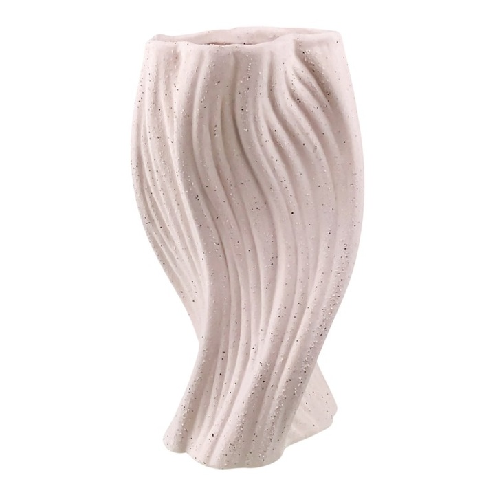 Vaza din ceramica, rasucita, cu dungi.13x22 cm