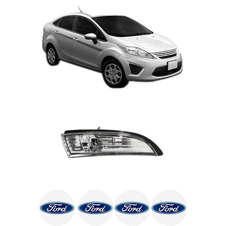Indicator oglinda Partea Dreapta FORD FIESTA Saloon din 2002-2017, Auto, Blic, 4 Stickere auto cu FORD