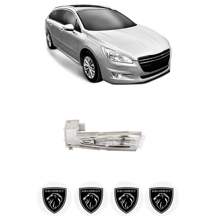 Indicator oglinda Partea Stanga PEUGEOT 508 SW Estate Van (8E_) din 2011-2018, Auto, Blic, 4 Stickere auto cu PEUGEOT