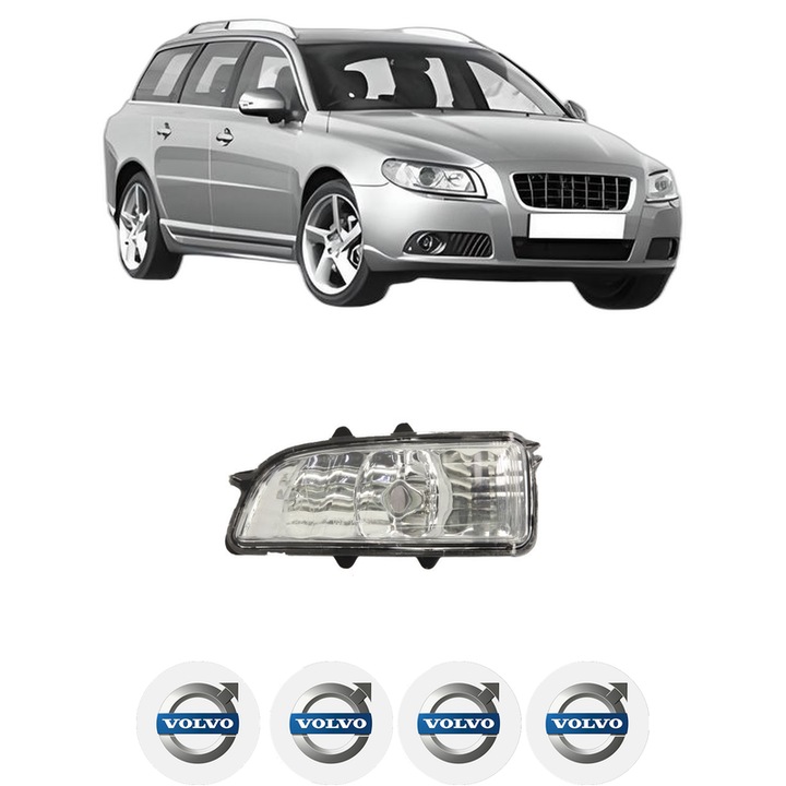 Indicator oglinda Partea Stanga VOLVO V70 III (135) din 2007-2016, Auto, Blic, 4 Stickere auto cu VOLVO