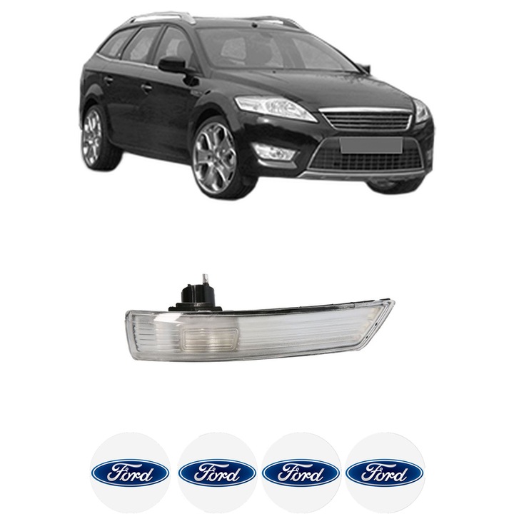 Indicator oglinda Fata Dreapta FORD MONDEO IV (BA7) din 2007-2015, Auto, Blic, 4 Stickere auto cu FORD