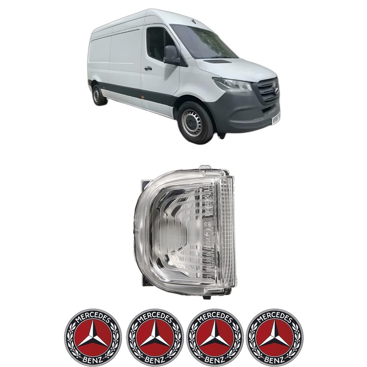 Indicator oglinda Fata Stanga MERCEDES-BENZ SPRINTER 3-t Van (B910) din 2018-2025, Auto, Blic, 4 Stickere auto cu MERCEDES-BENZ