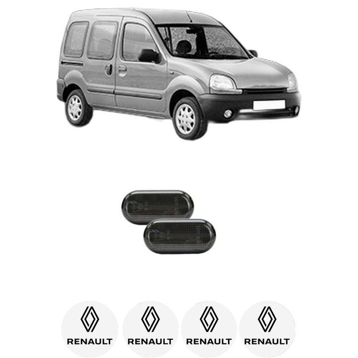 Set lumini semnalizare Partea Dreapta / Stanga RENAULT KANGOO (KC0/1_) din 1997-2010, Auto, Blic, 4 Stickere auto cu RENAULT