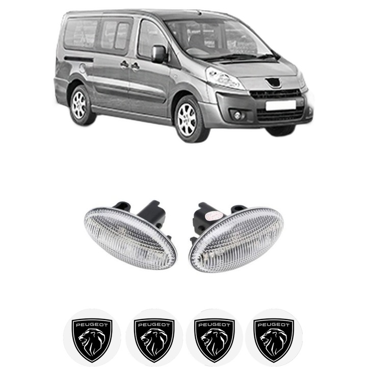 Set lumini semnalizare Partea Dreapta / Stanga PEUGEOT EXPERT TEPEE (VF3X_) din 2007-2016, Auto, Blic, 4 Stickere auto cu PEUGEOT