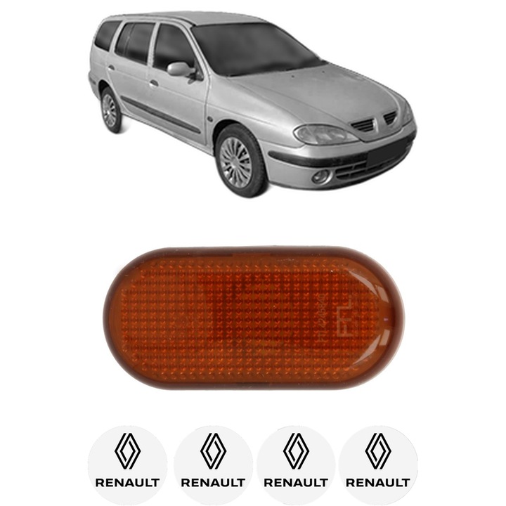 Semnalizator Partea Dreapta / Stanga RENAULT Megane I Kombi van (KA_) din 2000-2003, Auto, Blic, 4 Stickere auto cu RENAULT