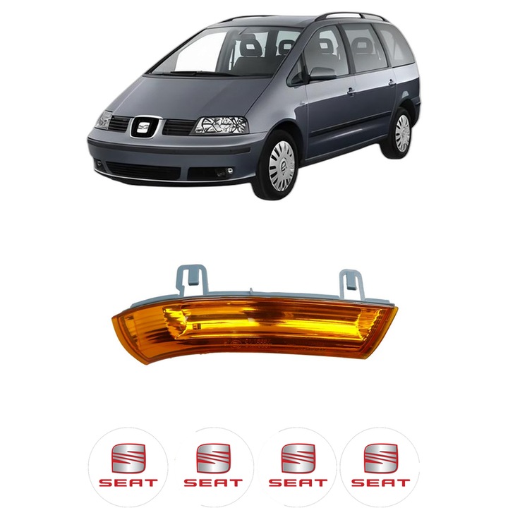 Indicator oglinda Partea Dreapta SEAT ALHAMBRA (7V8, 7V9) din 1996-2010, Auto, Blic, 4 Stickere auto cu SEAT
