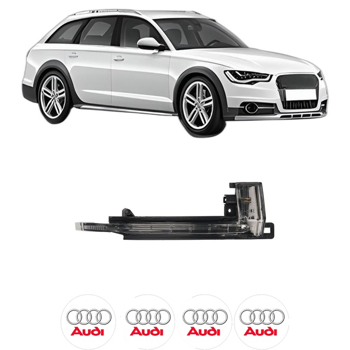 Semnalizator Partea Dreapta AUDI A6 Allroad C7 (4GH, 4GJ) din 2012-2018, Auto, Blic, 4 Stickere auto cu AUDI