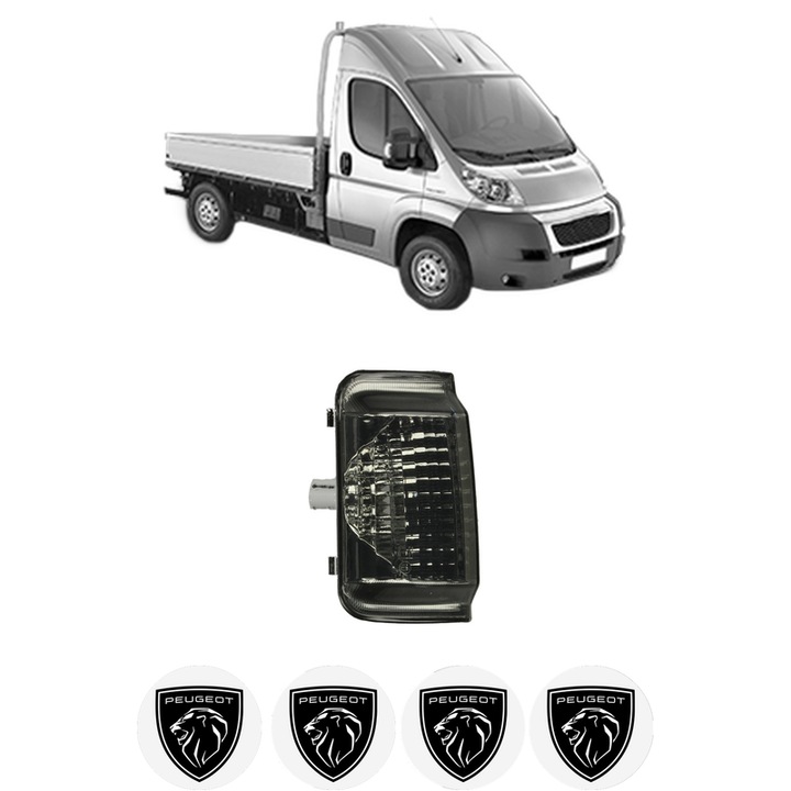 Indicator oglinda Partea Dreapta PEUGEOT BOXER Platform/Chassis din 2006-2023, Auto, Blic, 4 Stickere auto cu PEUGEOT