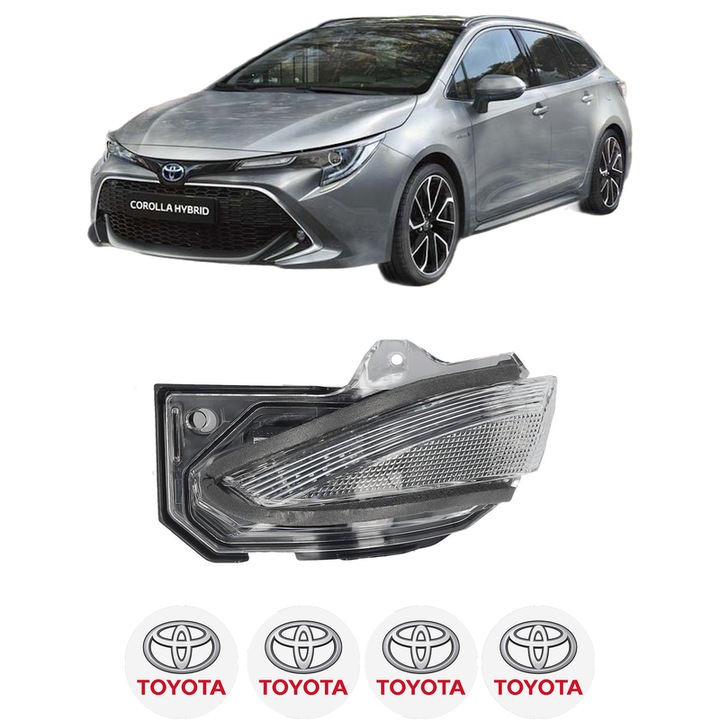 IndicatorOglinda Stanga TOYOTA COROLLA Estate (_E21_) din 2019-2023, Auto, Blic, 4 Stickere auto cu TOYOTA