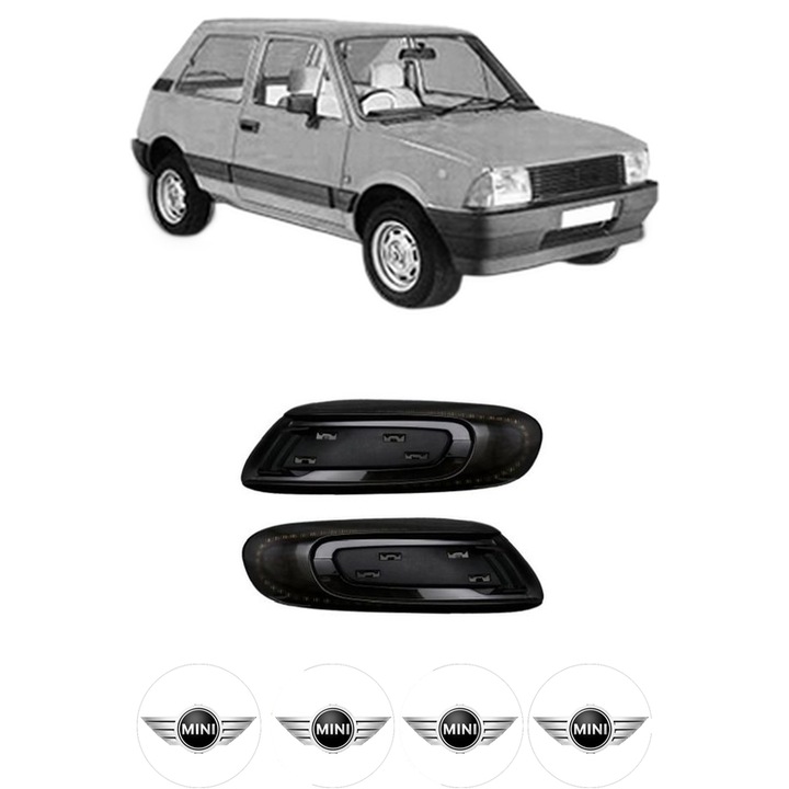 Set lumini semnalizare Partea Dreapta / Stanga MINI MINI din 2001-2013, Auto, Blic, 4 Stickere auto cu MINI