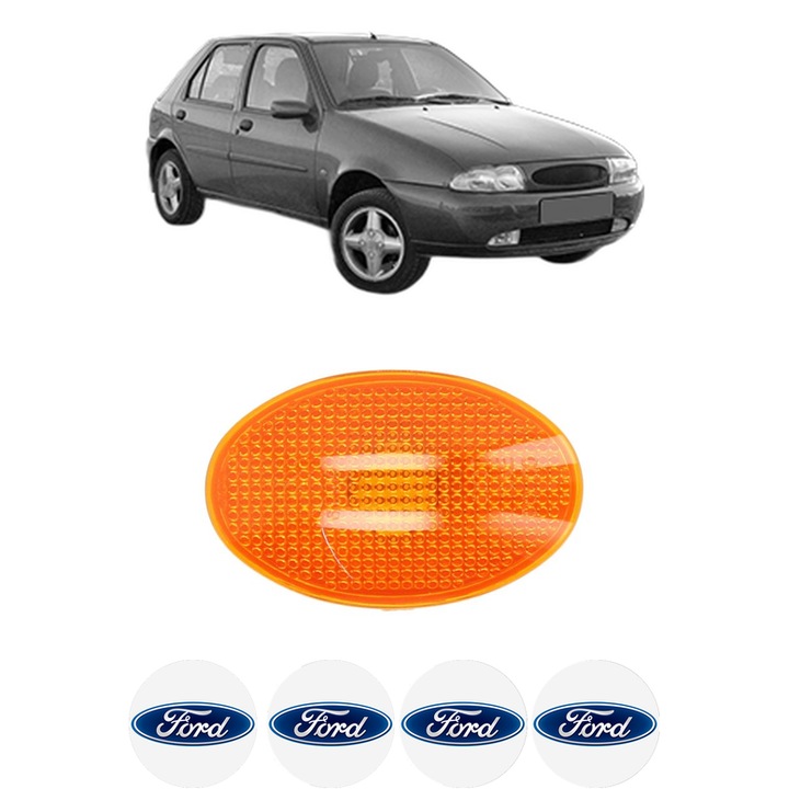 Semnalizator Partea Dreapta / Stanga FORD FIESTA Box Body/MPV (J5_, J3_) din 1996-2003, Auto, Depo, 4 Stickere auto cu FORD