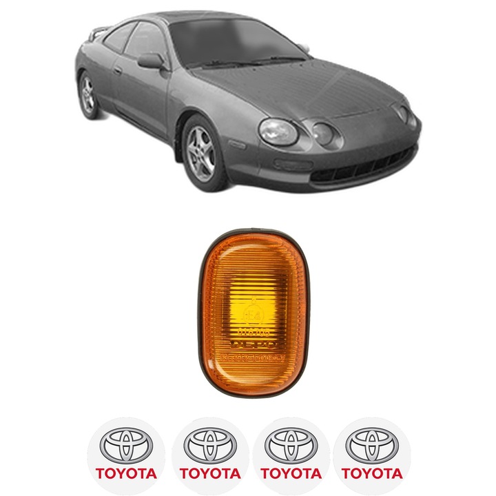 Semnalizator Partea Dreapta / Stanga TOYOTA CELICA Coupe (_T20_) din 1993-1999, Auto, Depo, 4 Stickere auto cu TOYOTA