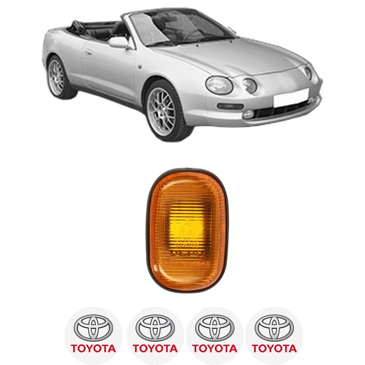 Semnalizator Partea Dreapta / Stanga TOYOTA CELICA Convertible (_T20_) din 1993-1999, Auto, Depo, 4 Stickere auto cu TOYOTA