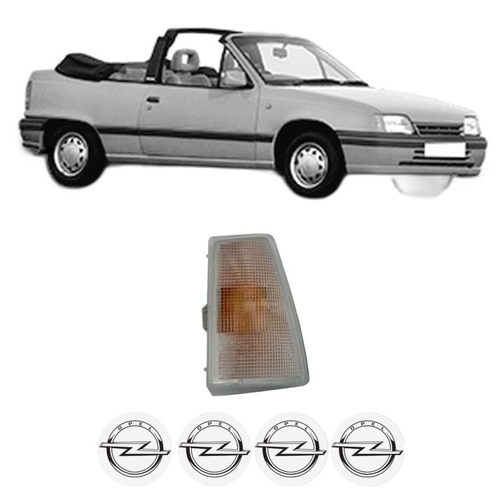 Semnalizator Fata Stanga OPEL KADETT E Convertible (T85) din 1986-1993, Auto, Depo, 4 Stickere auto cu OPEL