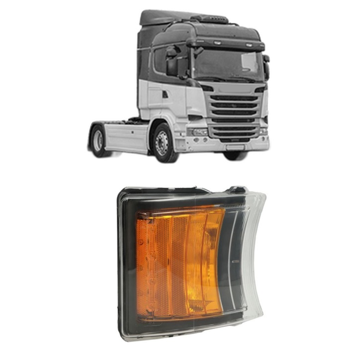 Semnalizator Fata Dreapta / Stanga SCANIA R I din 2004-2019, Auto, Depo, 4 Stickere auto cu SCANIA