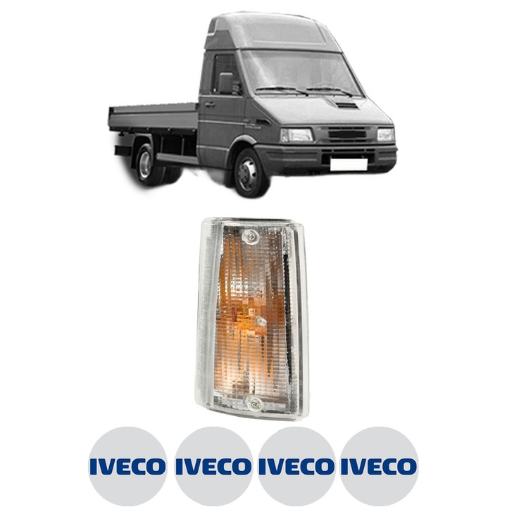 Far Fata Dreapta IVECO DAILY II Platform/Chassis din 1989-1999, Auto, Depo, 4 Stickere auto cu IVECO