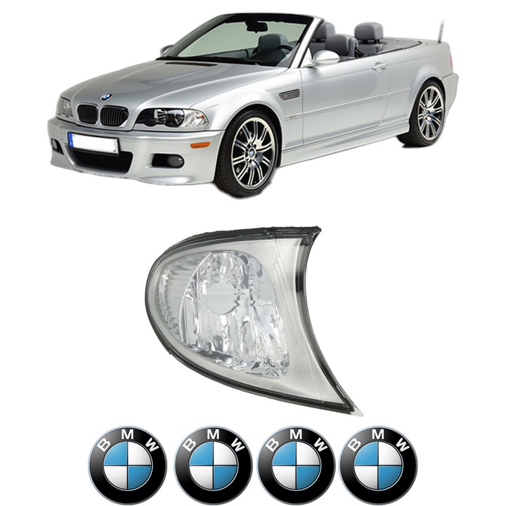 Semnalizator Fata Dreapta BMW Seria 3 Compact (E46) din 2001-2005, Auto, Depo, 4 Stickere auto cu BMW Seria