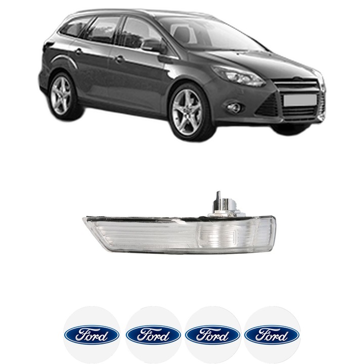 Indicator oglinda Fata Stanga FORD FOCUS III Turnier din 2010-2020, Auto, Blic, 4 Stickere auto cu FORD