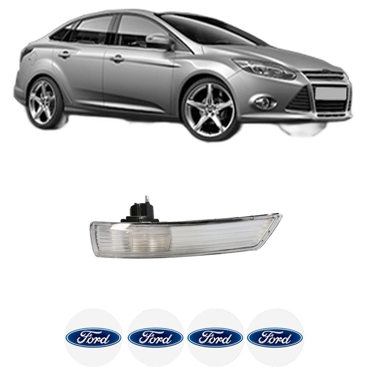 Indicator oglinda Fata Dreapta FORD FOCUS III Saloon din 2010-2020, Auto, Blic, 4 Stickere auto cu FORD
