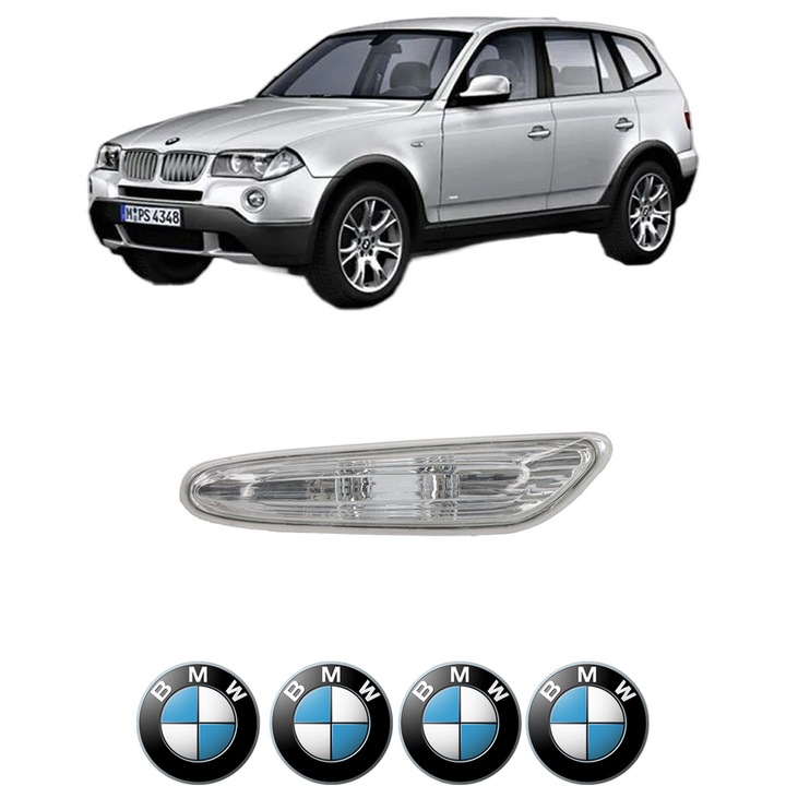 Semnalizator Partea Dreapta BMW Seria X3 (E83) din 2003-2011, Auto, Blic, 4 Stickere auto cu BMW Seria
