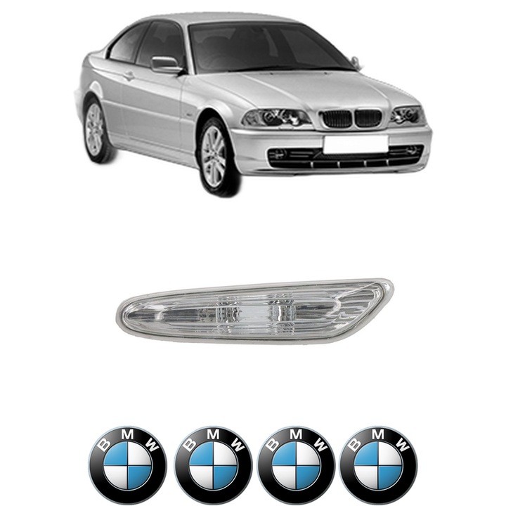 Semnalizator Partea Dreapta BMW Seria 3 (E46) din 1997-2005, Auto, Blic, 4 Stickere auto cu BMW Seria