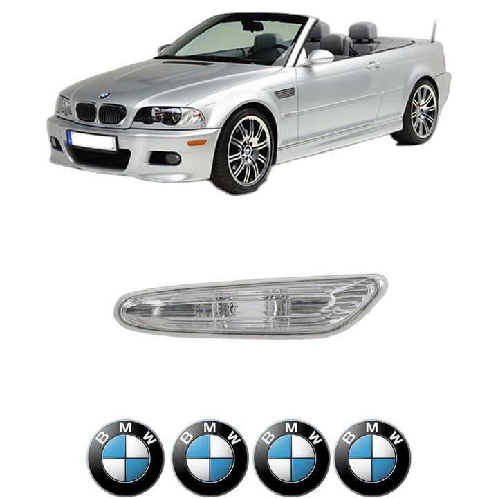 Semnalizator Partea Dreapta BMW Seria 3 Convertible (E46) din 2000-2007, Auto, Blic, 4 Stickere auto cu BMW Seria