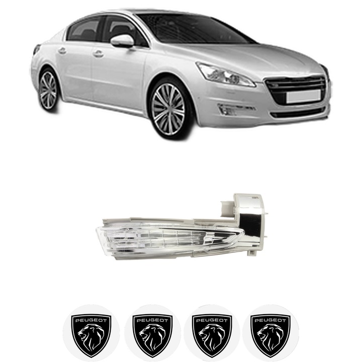 Indicator oglinda Partea Dreapta PEUGEOT 508 I (8D_) din 2010-2018, Auto, Blic, 4 Stickere auto cu PEUGEOT