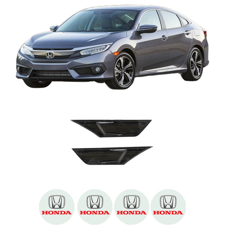 Semnalizator Partea Dreapta / Stanga HONDA CIVIC X Hatchback (FC_, FK_) din 2017-2022, Auto, Blic, 4 Stickere auto cu HONDA