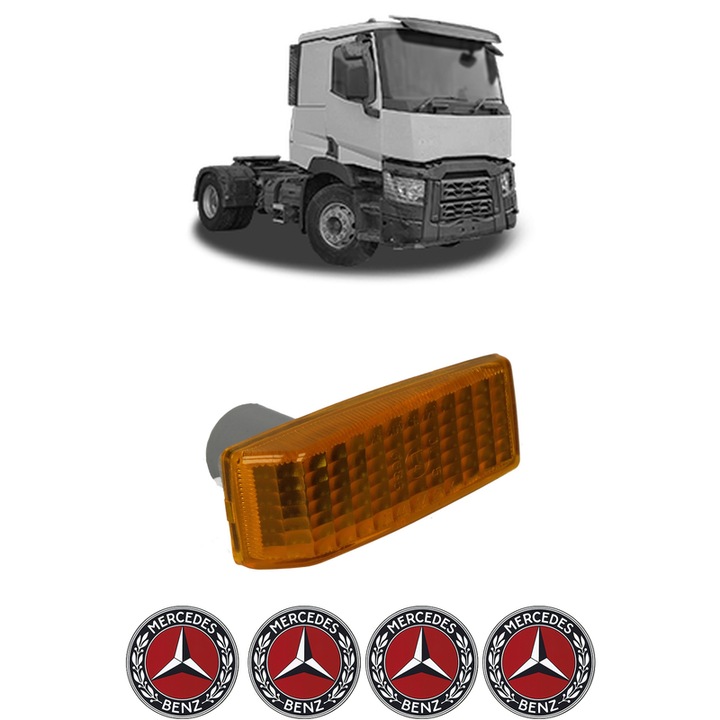 Semnalizator Partea Dreapta / Stanga MERCEDES-BENZ C din 1993-2013, Auto, Depo, 4 Stickere auto cu MERCEDES-BENZ