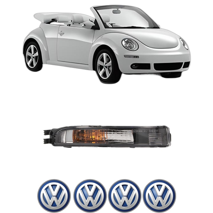 Semnalizator Fata Dreapta Volkswagen BEETLE Convertible (5C7, 5C8) din 2011-2019, Auto, Depo, 4 Stickere auto cu Volkswagen
