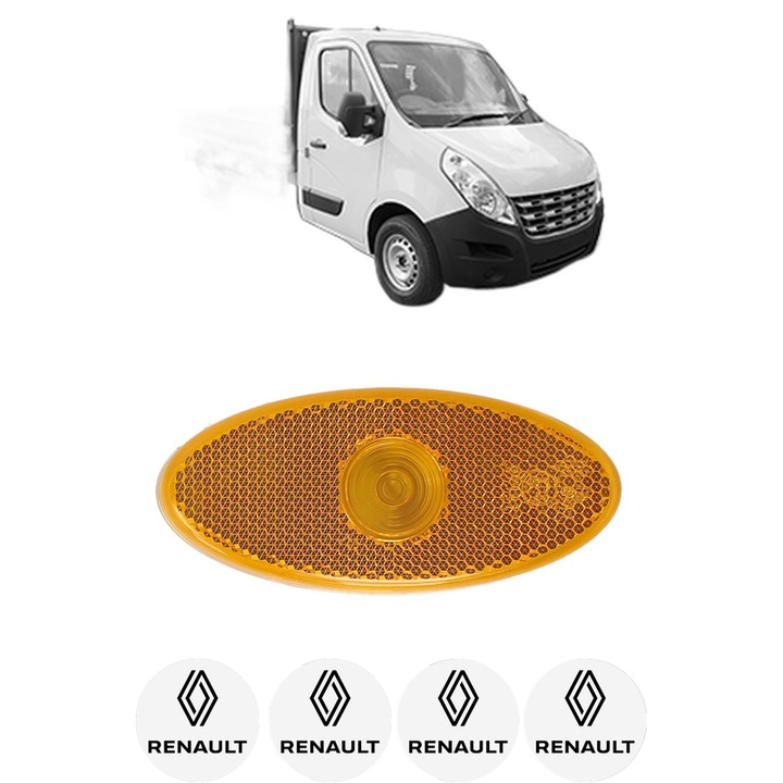 Semnalizator Partea Dreapta / Stanga RENAULT MASTER III Platform/Chassis (EV, HV, UV) din 2010-2019, Auto, Depo, 4 Stickere auto cu RENAULT