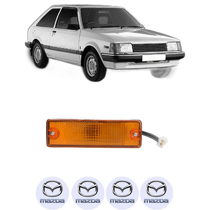 Semnalizator Fata Dreapta / Stanga MAZDA 323 II Hatchback (BD) din 1980-1985, Auto, Depo, 4 Stickere auto cu MAZDA